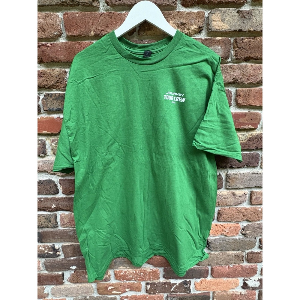 Journey Tour Crew 2026 T-shirt, Green Gildan Heavy Cotton 2XL New